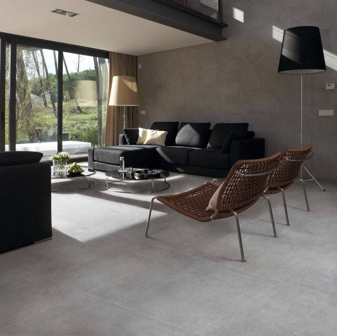 Simple, cohesive surfaces in a sunlit living room