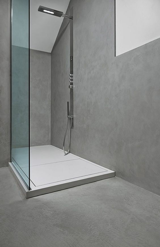beton görünümlü banyo duvar ve zemin kaplaması